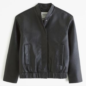 Abercrombie & Fitch Vegan Leather Bomber - Abercrombie x Jen Reed Exclusive
